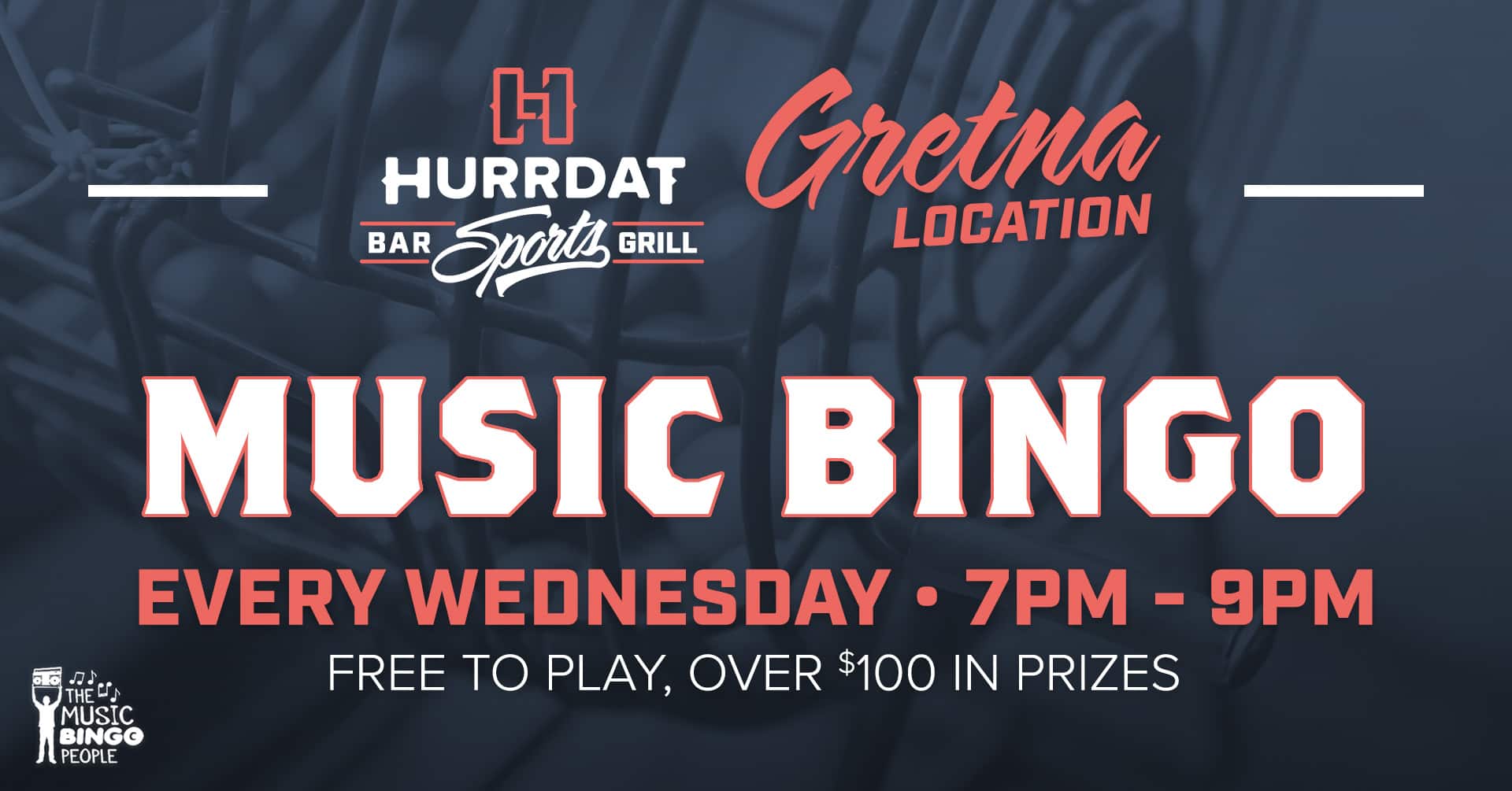 Music Bingo every wednesday in Gretna at Hurrdat Sports Bar