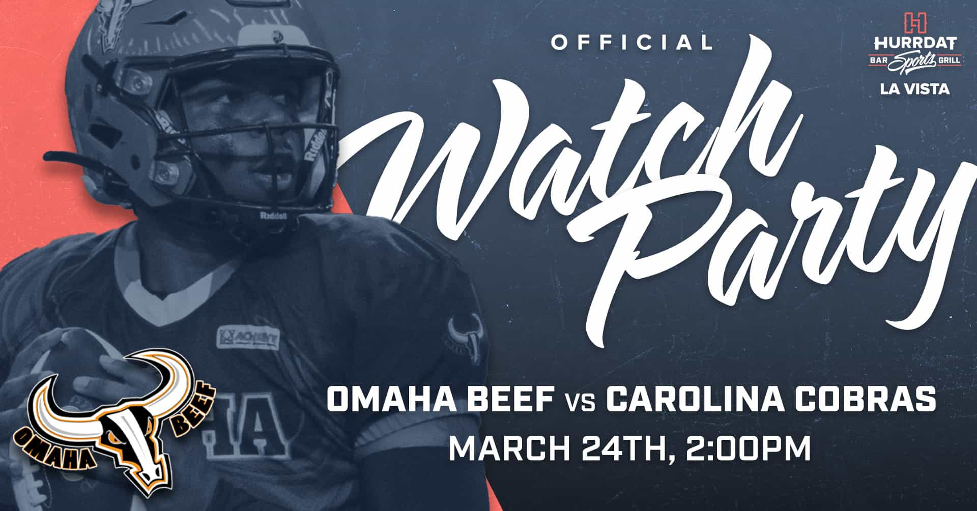 Omaha Beef vs Carolina Cobras Watch Party!