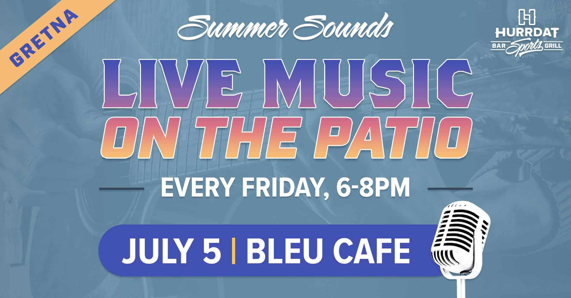 live music summer sounds at hurrdat sports bar gretna