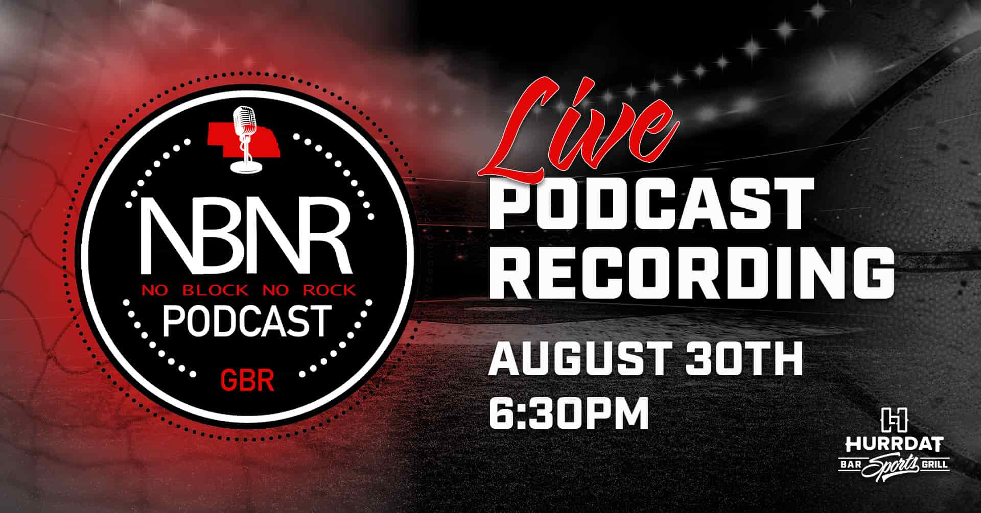 No Block No Rock live podcast recording at hurrdat sports bar and grill