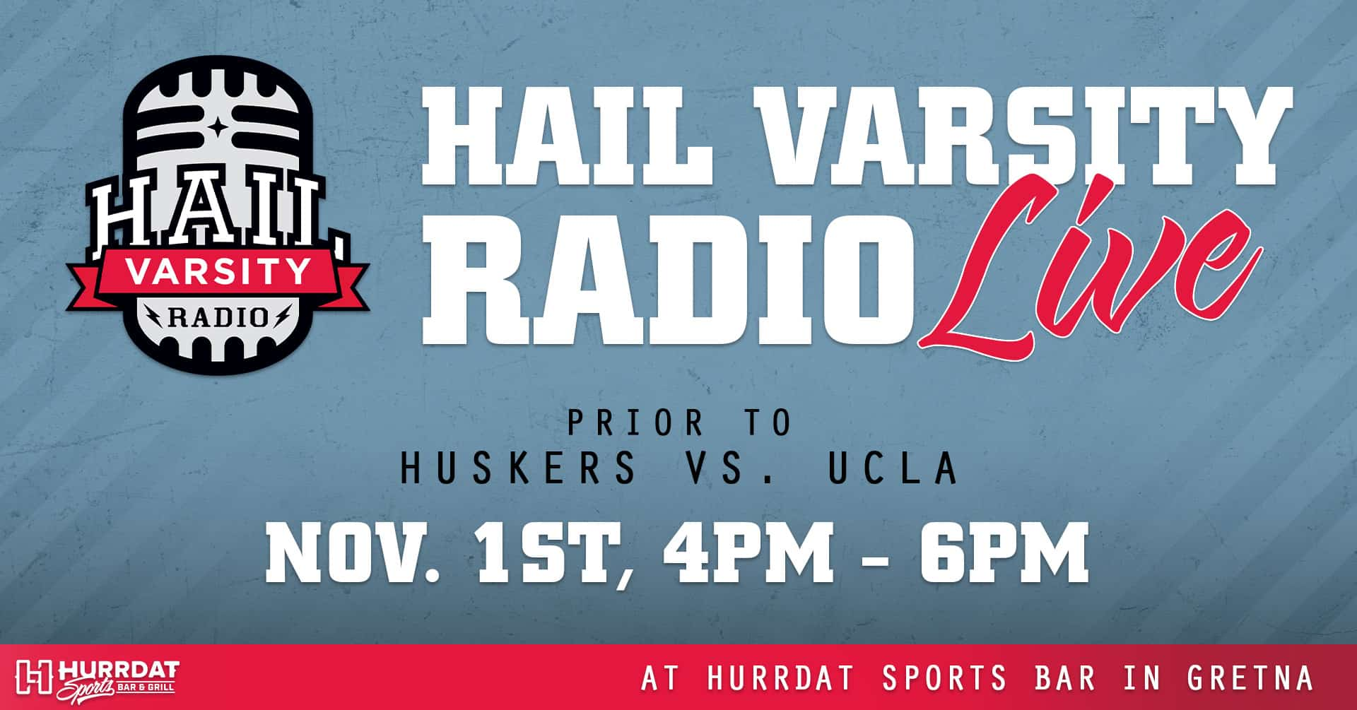 Join us at Hurrdat Sports Bar & Grill for Hail Varsity LIVE with Chris Schmidt and Elijah Herbel!