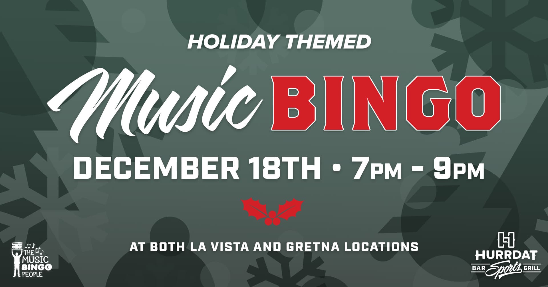 Get ready to jingle all the way with our Holiday Music Bingo Event - it's Bingo with a festive twist!