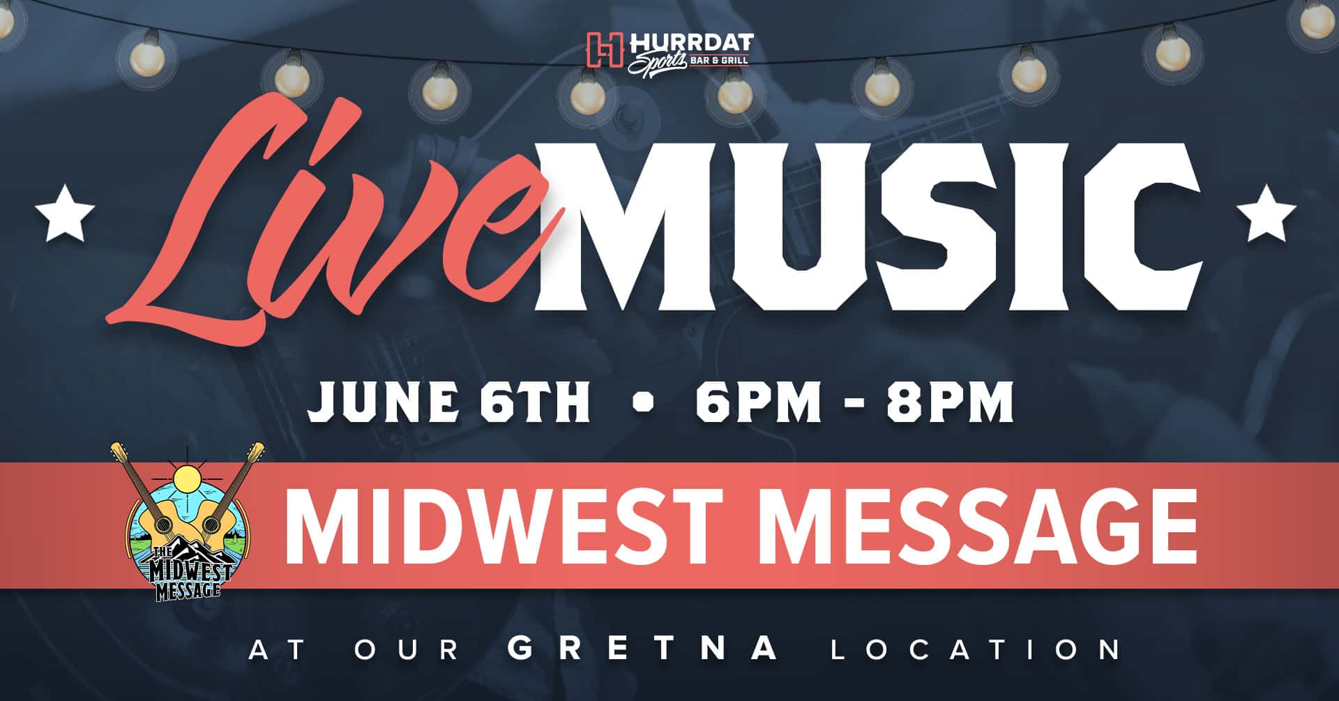 Summer means patio season! Join us for live music from The Midwest Message!