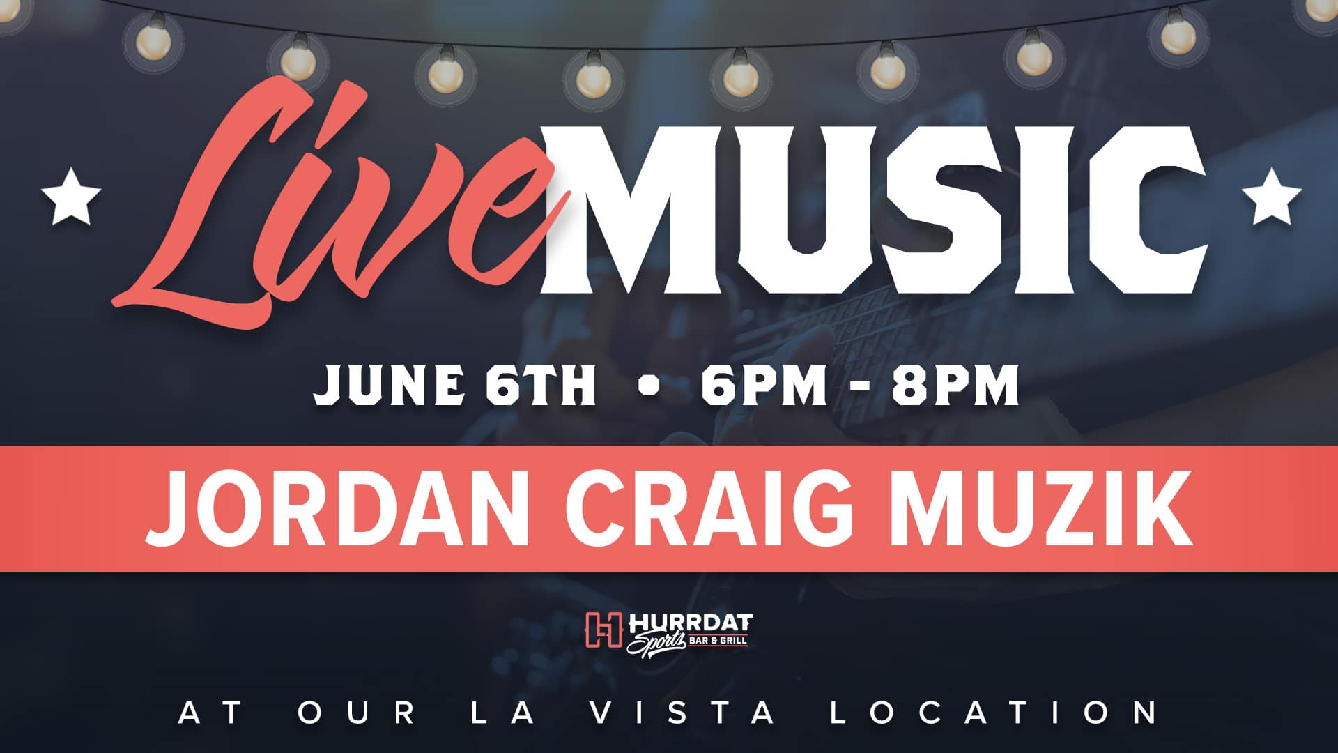 Summer means patio season! Get your tickets now to reserve your spot on the patio to see Jordan Craig Muzik at our La Vista location.