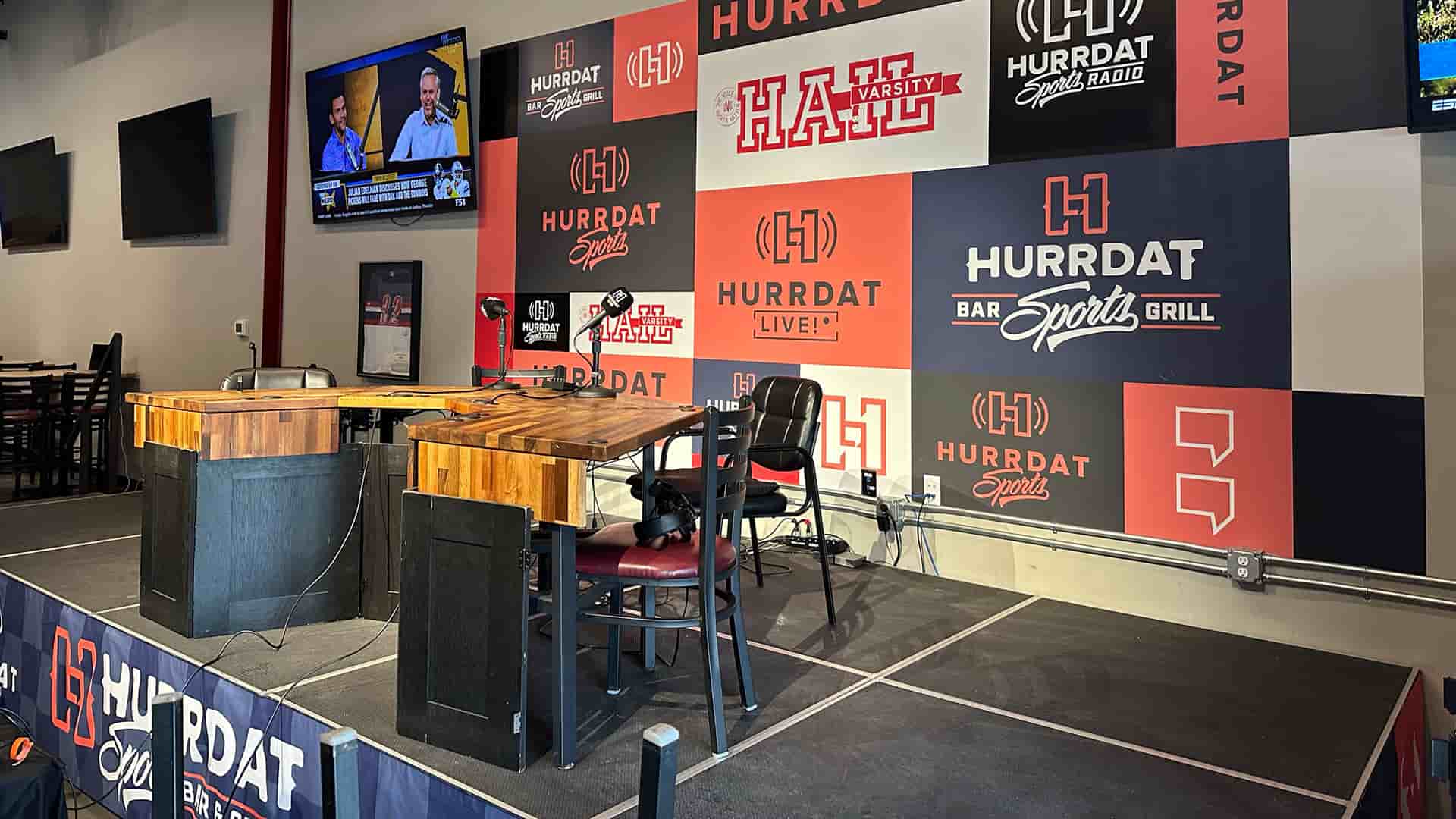 Hurrdat Sports Bar venue room stage