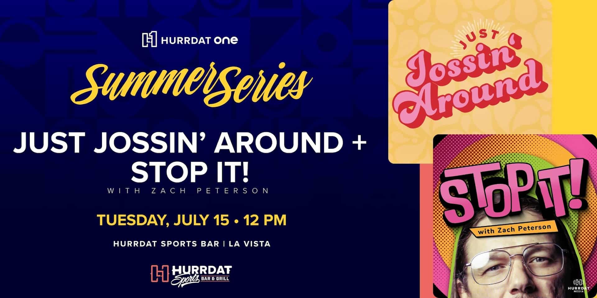 Get ready for an unforgettable afternoon of live entertainment at the Just Jossin' Around & Stop it! With Zach Peterson Live Show! Join us on for a show like no other!