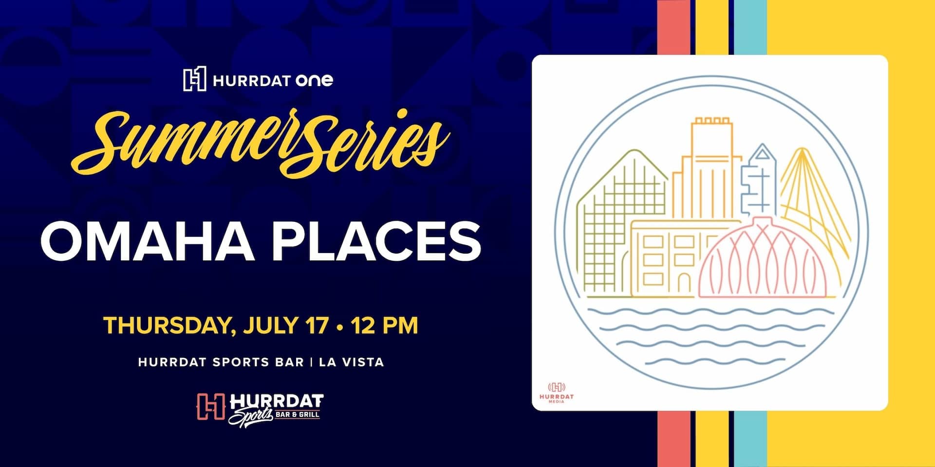 Mark your calendars for Thursday, July 17th, 2025, at 12:00 PM and join us at Hurrdat Sports Bar and Grill La Vista for the Omaha Places Live Show!