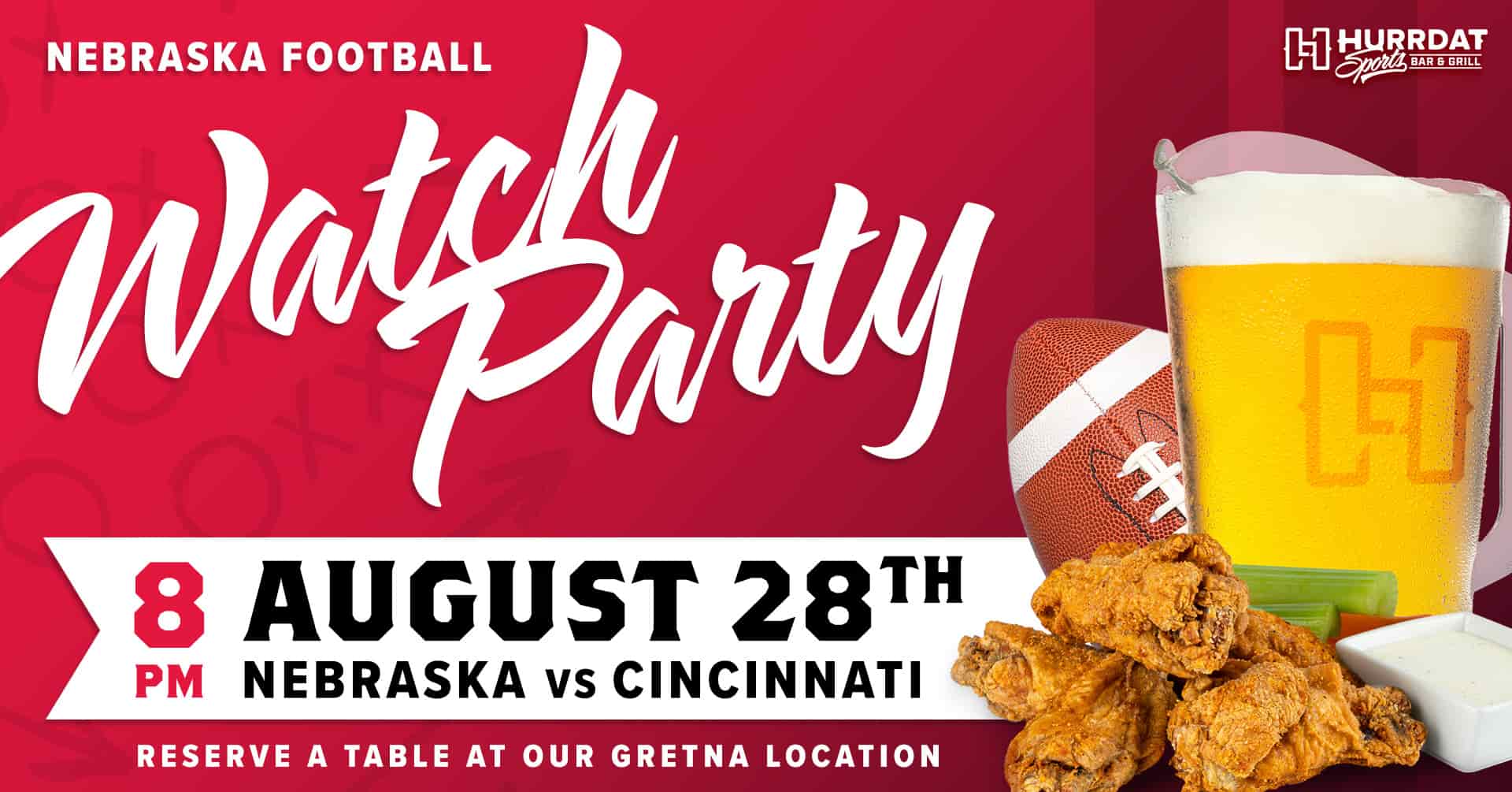 Nebraska Football vs Cincinnati Watch Party Gretna!
