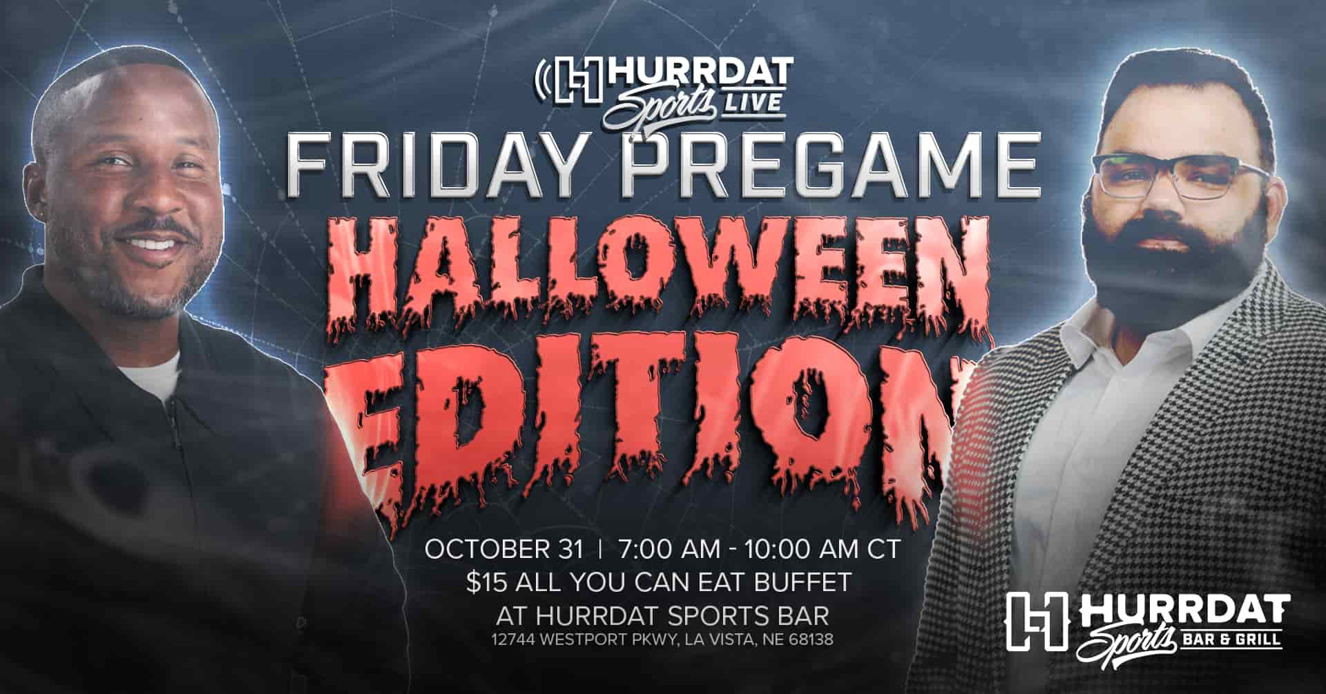 Join us at Hurrdat Sports Bar & Grill prior to the Husker Football Game vs USC for Hurrdat Radio LIVE with their Friday Pre-Game rundown!