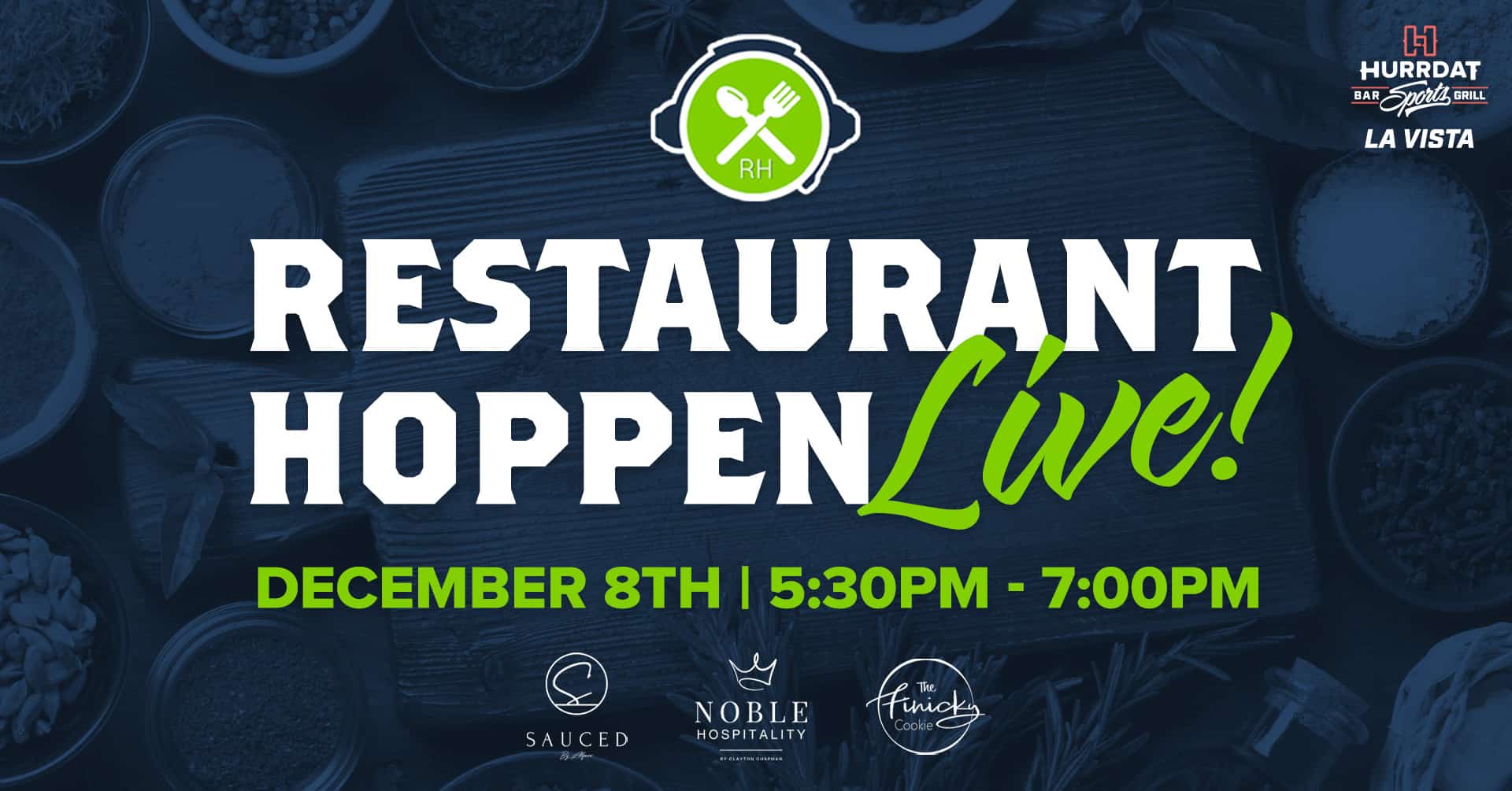 Join us for another installment of Restaurant Hoppen LIVE with special guests from Noble Hospitality, Sauced by Alfaro, & The Finicky Cookie
