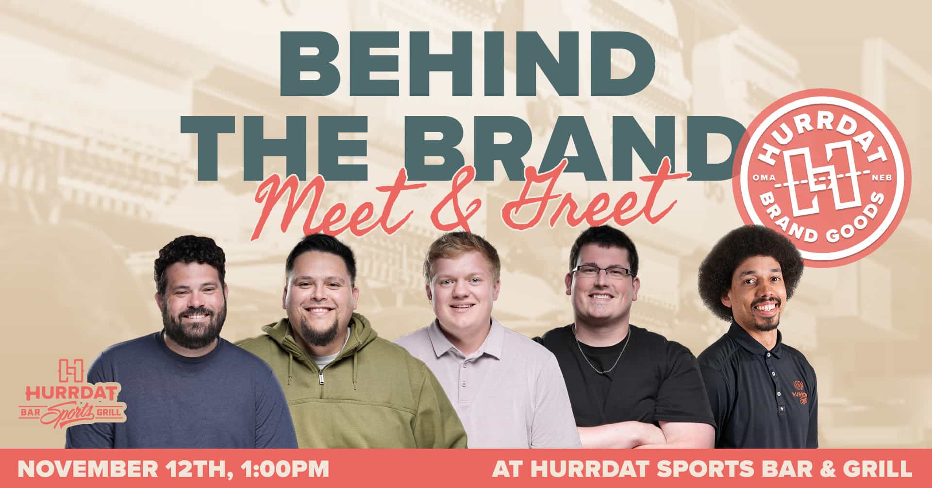 Come join us on November 12th at 1:00 PM at Hurrdat Sports Bar & Grill in La Vista for this one of a kind event!